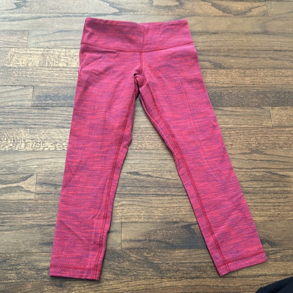 Lululemon Red & Purple Capri Leggings, Size 2 - Picture 2 of 5